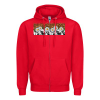 Red cowhide leopard daisies Zipper Hoodie - TumblerDesignByShophia