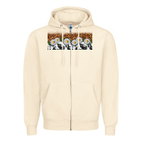 Sandshell cowhide leopard daisies Zipper Hoodie - TumblerDesignByShophia