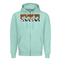 Seafoam cowhide leopard daisies Zipper Hoodie - TumblerDesignByShophia