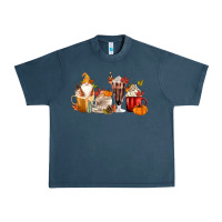Midnight Navy Fall Gnome Coffee Cups Urban Heavy Tee - MaliasSmallBusiness