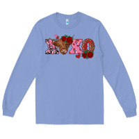 Colony Blue xoxo highland cow Long Sleeve Tee - RanaPortraitStore
