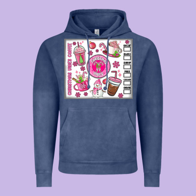 Christmas Vibes Coffee Vintage Hoodie Designed By Maliassmallbusiness