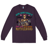 Plum some days i rock it some days it rocks me either w Long Sleeve Tee - Artiststas