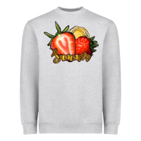 Heather Grey Strawberry Summer Heavyweight Sweatshirt - Bettercallsaul