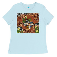 Baby Blue texas cactus Ladies Tee - AdoDesignShop