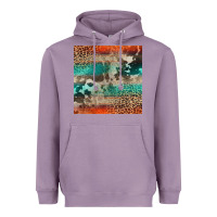Lavender Leopard Cowhide Pattern Heavyweight Hoodie - CowCowDesign