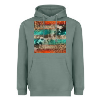 Sage Leopard Cowhide Pattern Heavyweight Hoodie - CowCowDesign
