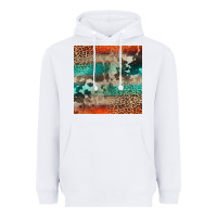 White Leopard Cowhide Pattern Heavyweight Hoodie - CowCowDesign