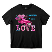 Black loads of love wıth truck Heavy Core Tee - AdoDesignShop