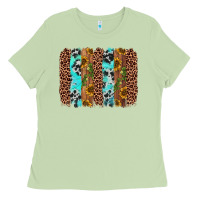 Matcha sunflower cactus leopard brushstroke Ladies Tee - AdoDesignShop