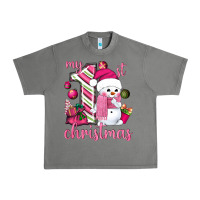 Tornado My 1st. pink Christmas with cute snowman Urban Heavy Tee - NancyCooperArtShop