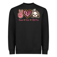 Black Peace Love Shih Tzu Heavyweight Sweatshirt - Bettercallsaul