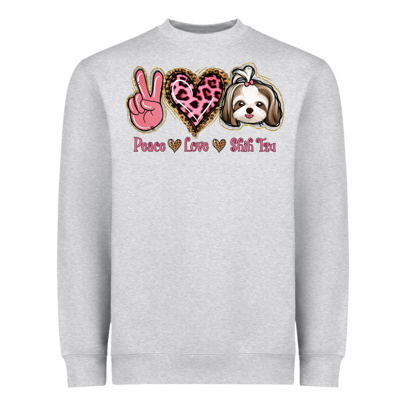 Peace Love Shih Tzu Heavyweight Sweatshirt by Bettercallsaul | Teevron