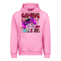 Fuchsia Pink gaming is my valentine Urban Hoodie - CowhideDigitalArt