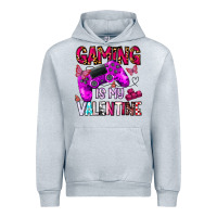 Heather Grey gaming is my valentine Urban Hoodie - CowhideDigitalArt