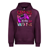 Mauve Wine gaming is my valentine Urban Hoodie - CowhideDigitalArt