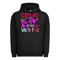Pigment Black gaming is my valentine Urban Hoodie - CowhideDigitalArt