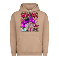 Pigment Burro gaming is my valentine Urban Hoodie - CowhideDigitalArt
