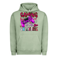 Pigment Oil Green gaming is my valentine Urban Hoodie - CowhideDigitalArt