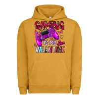 Pigment Peanut Butter gaming is my valentine Urban Hoodie - CowhideDigitalArt