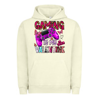 Pigment Pistachio gaming is my valentine Urban Hoodie - CowhideDigitalArt