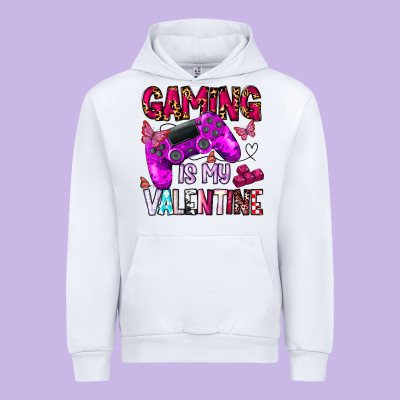 Gaming Is My Valentine Urban Hoodie Designed By Cowhidedigitalart