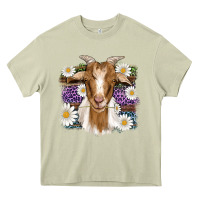 Mossy easter goat daisys leopard wooden Heavy Core Tee - Artiststas