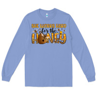 Colony Blue she works hard for the honey Long Sleeve Tee - Artiststas