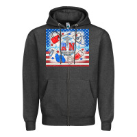 Charcoal Heather American memorial day rn registered nurse Zipper Hoodie - TumblerDesignByShophia