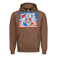 Chestnut American memorial day rn registered nurse Zipper Hoodie - TumblerDesignByShophia