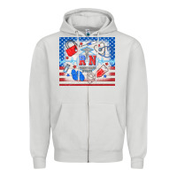 Dove Grey American memorial day rn registered nurse Zipper Hoodie - TumblerDesignByShophia
