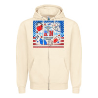 Sandshell American memorial day rn registered nurse Zipper Hoodie - TumblerDesignByShophia