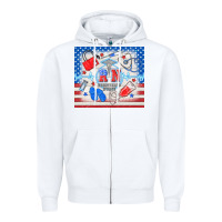 White American memorial day rn registered nurse Zipper Hoodie - TumblerDesignByShophia