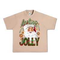 Burro Feeling Jolly with Santa Urban Heavy Tee - NancyCooperArtShop