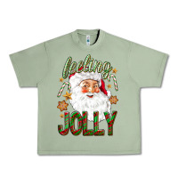 Oil Green Feeling Jolly with Santa Urban Heavy Tee - NancyCooperArtShop
