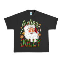 Pigment Black Feeling Jolly with Santa Urban Heavy Tee - NancyCooperArtShop