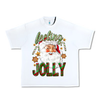 White Feeling Jolly with Santa Urban Heavy Tee - NancyCooperArtShop