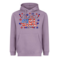 All American Girl Doodle Letters Heavyweight Hoodie | Teevron