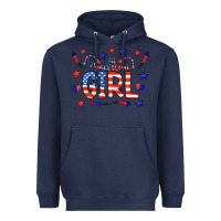 Navy all american girl doodle letters Heavyweight Hoodie - CowCowDesign