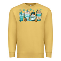 Antique Gold winter coffee cups Premium Sweatshirt - OliviaCreatesArt