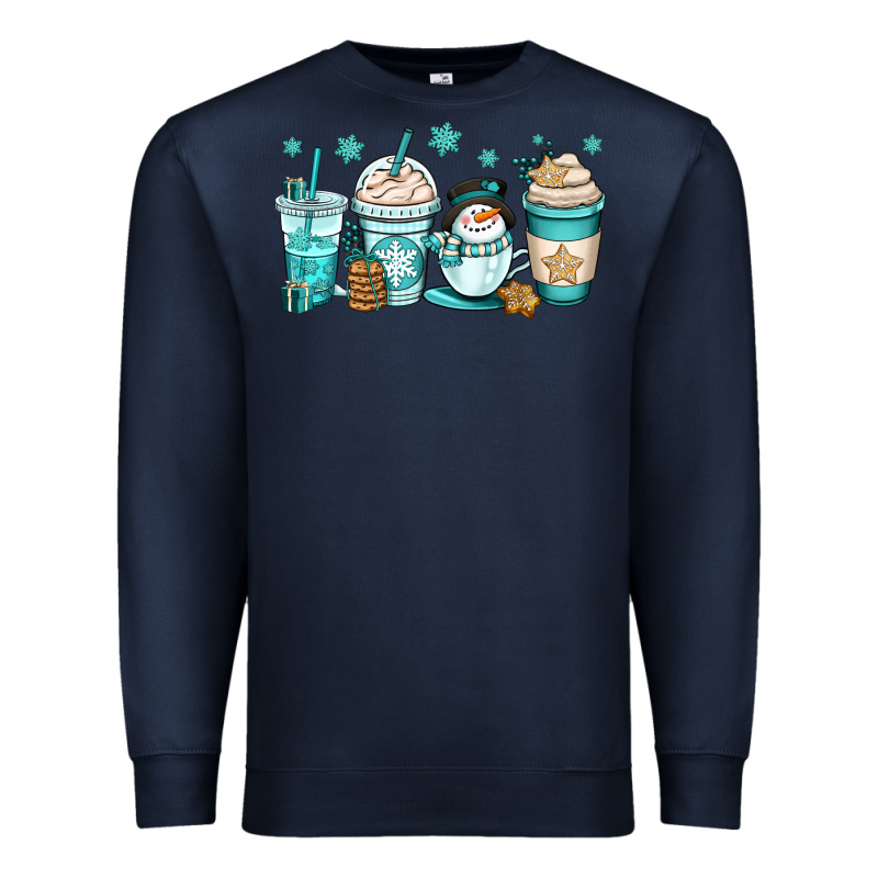 Winter Coffee Cups Premium Sweatshirt by OliviaCreatesArt | Teevron