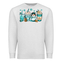 Oatmeal Heather winter coffee cups Premium Sweatshirt - OliviaCreatesArt