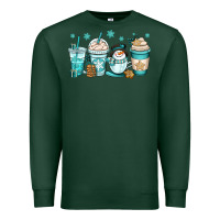Sports Green winter coffee cups Premium Sweatshirt - OliviaCreatesArt
