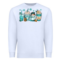 White winter coffee cups Premium Sweatshirt - OliviaCreatesArt