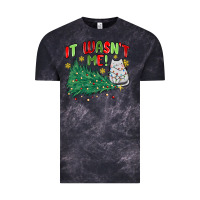 Cloud Black it wasn't me! christmas cat Vintage Tee - MaliasSmallBusiness
