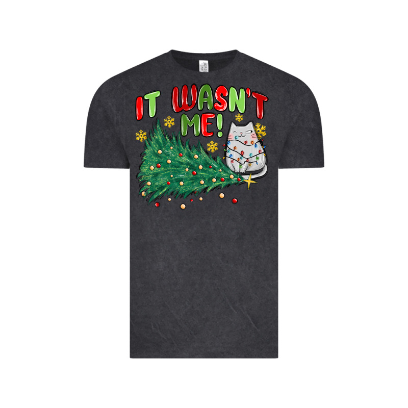 It Wasn't Me! Christmas Cat Vintage Tee by MaliasSmallBusiness | Teevron