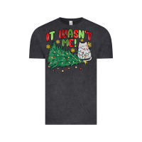 Vintage Black it wasn't me! christmas cat Vintage Tee - MaliasSmallBusiness