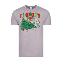 Vintage Zinc it wasn't me! christmas cat Vintage Tee - MaliasSmallBusiness