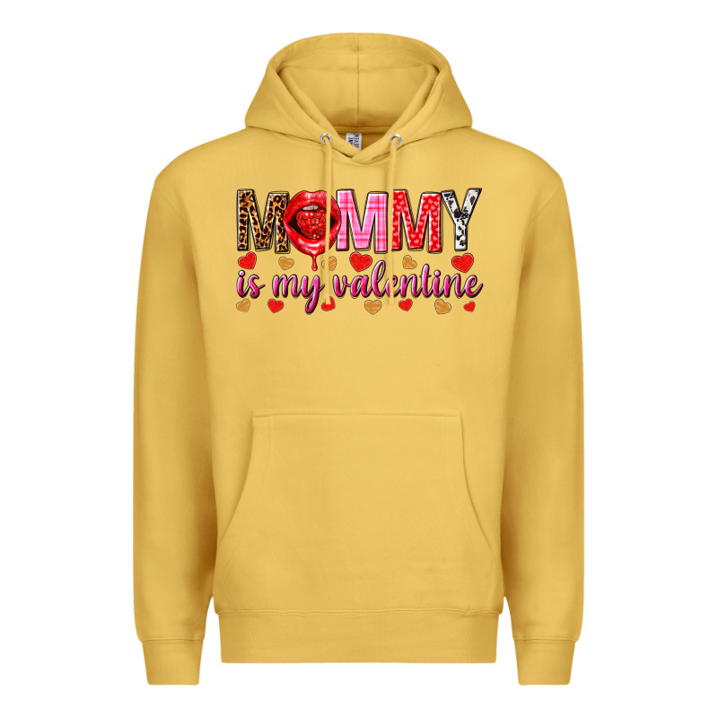 Mommy Is My Valentine Mother's Day Premium Hoodie by HowdyJamesFarm | Teevron