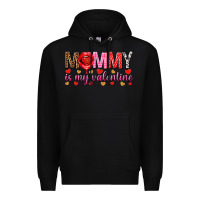 Black Mommy is my valentine mother's day Premium Hoodie - HowdyJamesFarm